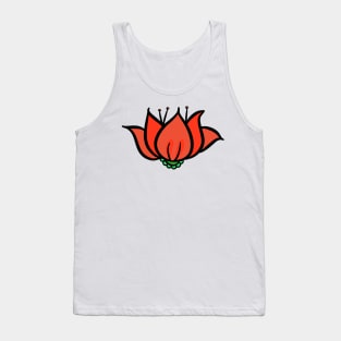 Flower Red Tank Top